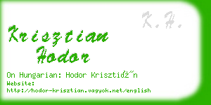 krisztian hodor business card